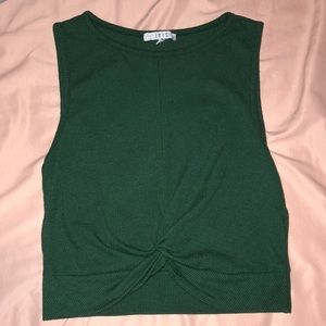 Green Iris Crop Top